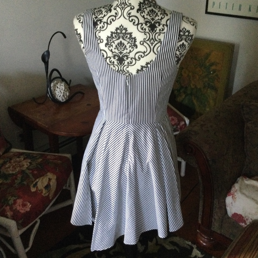 JAYGODFREY summer blue & white stripe dress 2 - Picture 5 of 11